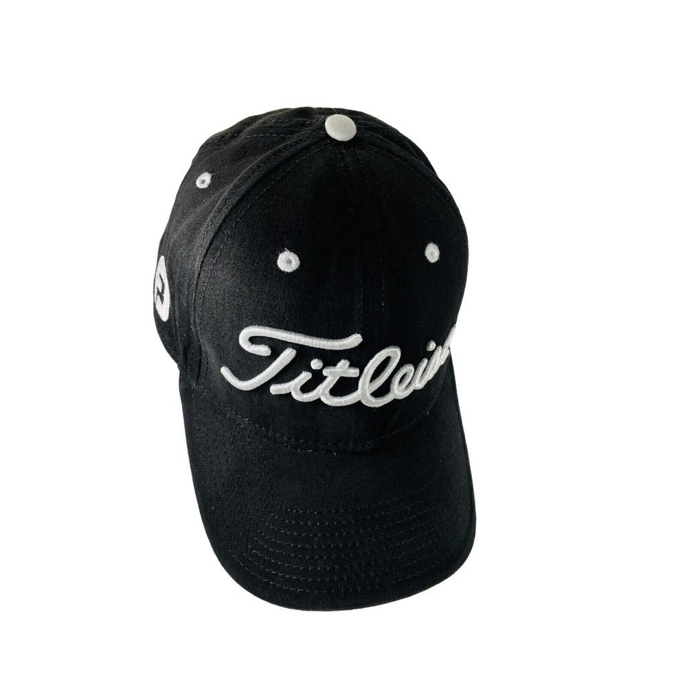 Titleist FJ Pro V1 Logo Golf Baseball Cap Hat Adjustable Black White Embroidered - Picture 1 of 12